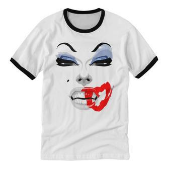 Alaska's Terrible Makeup Drag Queen Cotton Ringer T-Shirt - Monsterry UK