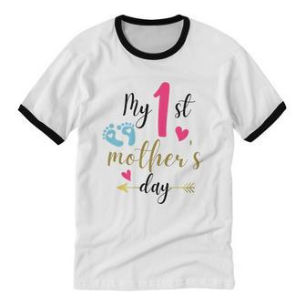 My First Mother's Day Cotton Ringer T-Shirt - Monsterry AU