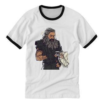 Our Flag Means Death Blackbeard's Lucius Taika Waititi Cotton Ringer T-Shirt - Monsterry