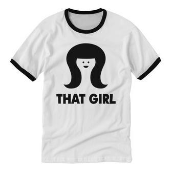 That Girl Cotton Ringer T-Shirt - Monsterry UK