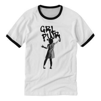 Grl Pwr Girl Power Graphic Cotton Ringer T-Shirt - Monsterry