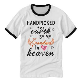 Handpicked Earth Grandma Heaven Cotton Ringer T-Shirt - Monsterry UK