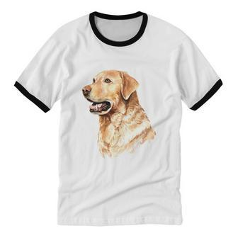 Labrador Retriever Dog V2 Cotton Ringer T-Shirt - Monsterry DE