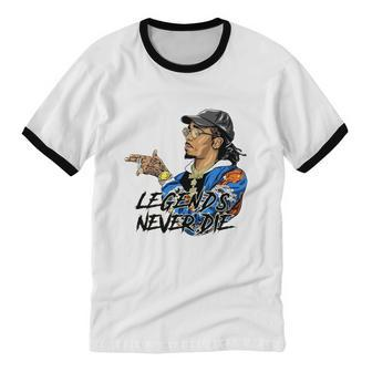 Legend Never Dies Rip Takeoff Rapper Rest In Peace V2 Cotton Ringer T-Shirt - Monsterry