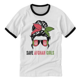 Save Afghan Girls Cotton Ringer T-Shirt - Monsterry AU