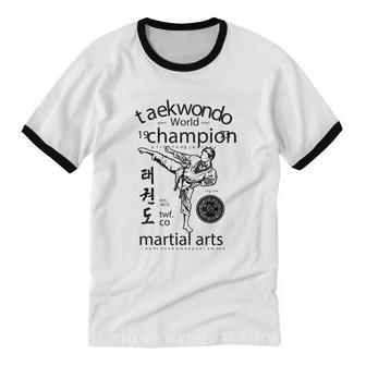 Taekwondo World Cotton Ringer T-Shirt - Monsterry
