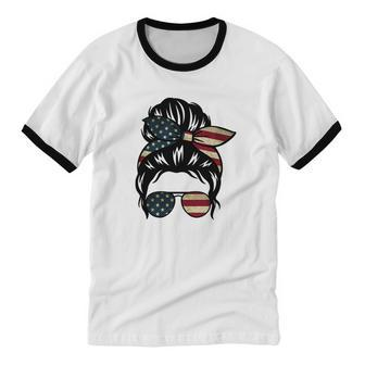 Ultra Maga Usa Female Bun Cotton Ringer T-Shirt - Monsterry DE