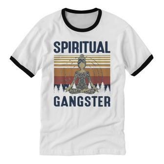 Yoga Girls Spiritual Gangsters Vintage Yoga Lover Cotton Ringer T-Shirt - Monsterry CA