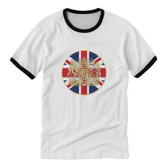 Queen Elizabeth Platinum Jubilee 1952 2022 70Th Anniversary Emblem Cotton Ringer T-Shirt - Monsterry
