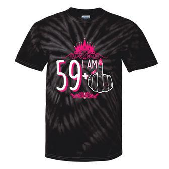 I Am 59 Plus 1 Middle Finger Pink Crown 60Th Birthday Tie-Dye T-shirts - Monsterry AU