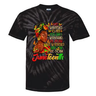 Black History Month Junenth I Am The Storm Black Women Tie-Dye T-shirts - Monsterry