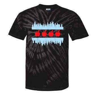 Chicago Teacher Flag Skyline Apple Tie-Dye T-shirts - Monsterry AU