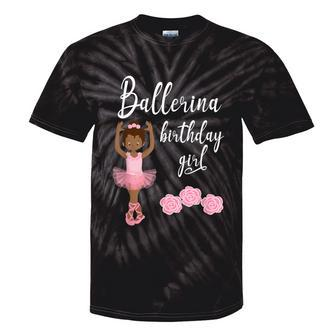 Cute Ballerina Ballet Birthday African American Girls Tie-Dye T-shirts - Monsterry DE