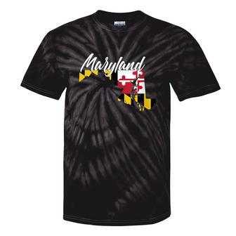 Cute Maryland Map Flag State Pride Tie-Dye T-shirts - Monsterry AU