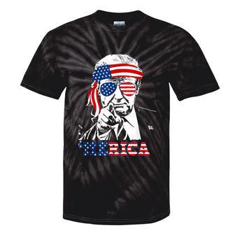 'Merica Trump 4Th Of July Us American Flag Women Tie-Dye T-shirts - Monsterry UK