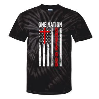 One Nation Under God Usa Flag Cross Jesus Christian Bible Tie-Dye T-shirts - Monsterry AU