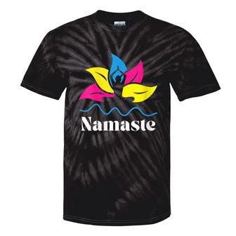 Pan Pride Subtle Pansexual Yoga Lotus Flower Namaste Yogi Tie-Dye T-shirts - Monsterry DE