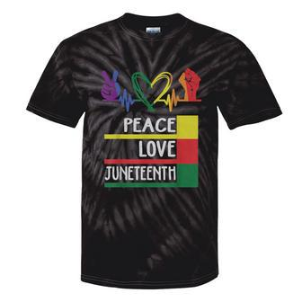 Peace Love Junenth Pride Black Girl Queen Men Tie-Dye T-shirts - Monsterry AU