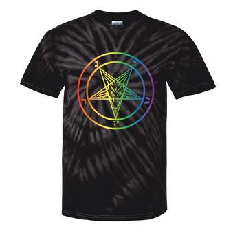 Quer Baphomet Pride Rainbow Satan Lesbian Gay Csd Lgbtq Tie-Dye T-shirts - Monsterry DE
