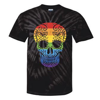 Rainbow Sugar Skull Day Of The Dead Lgbt Gay Pride Tie-Dye T-shirts - Monsterry UK