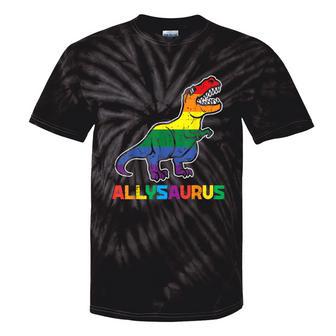 Rainbow Trex Allysaurus Gay Pride Flag Lgbtq Dino Ally Boys Tie-Dye T-shirts - Monsterry DE