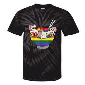 Rainbow Unicorn Ramen Gay Pride Japanese Food Lgbt-Q Ally Tie-Dye T-shirts - Monsterry UK