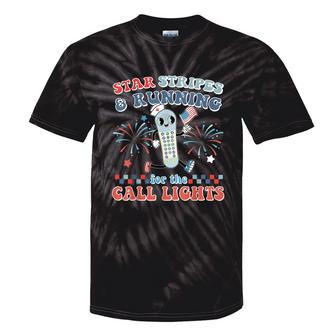 Stars And Stripes Running For Call Lights 4Th Of July Nurse Tie-Dye T-shirts - Monsterry CA