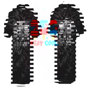 Stay Cool 4Th July Ice Cream Sunglasses American Boys Girls Tie-Dye T-shirts - Thegiftio UK