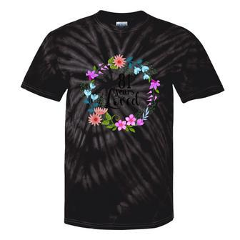Floral 81 Years Loved 81St Birthday For Grandma Women Tie-Dye T-shirts - Monsterry UK