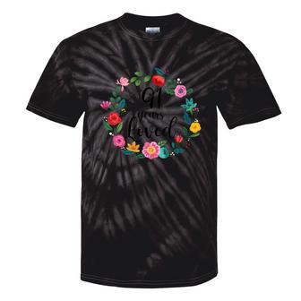 Floral Loved 91 Year Old 91Th Birthday Mom Grandma Tie-Dye T-shirts - Monsterry