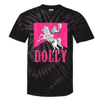 Girl Retro Personalized Dolly Cowgirl First Name Tie-Dye T-shirts - Monsterry