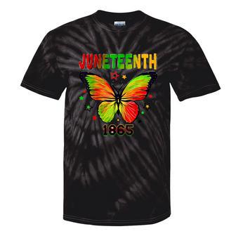 Junenth 1865 Butterfly African Black History Freedom Tie-Dye T-shirts - Monsterry