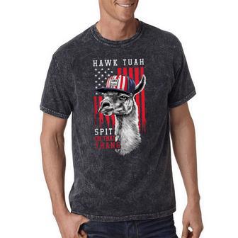 Hawk Tush Spit On That Thing Llama July 4Th Mineral Wash Tshirts - Monsterry UK