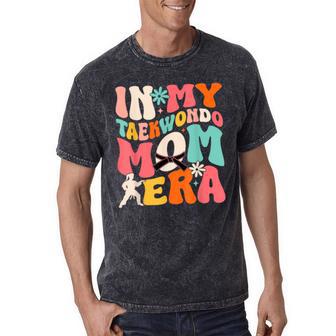 Martial Arts Kickboxing Mom Sparring In My Taekwondo Mom Era Mineral Wash Tshirts - Monsterry