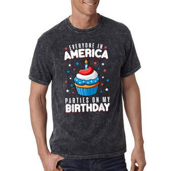 4Th Of July Birthday Party Boy Girl Fourth Of July Bday Usa Mineral Wash Tshirts - Monsterry UK