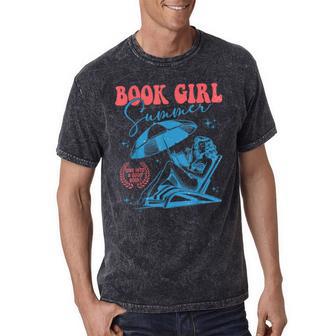 Girl Reading Book Summer Beach Vacation For Book Lover Mineral Wash Tshirts - Monsterry CA