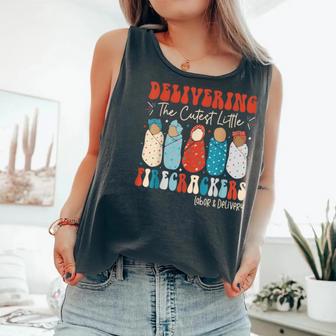 4Th Of July Labor And Delivery L&D Nurse Independence Day Comfort Colors Tank Top - Monsterry CA