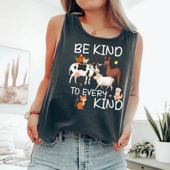 Animal Love Vegetarian Vegan Be Kind To Every Kind Comfort Colors Tank Top - Monsterry CA