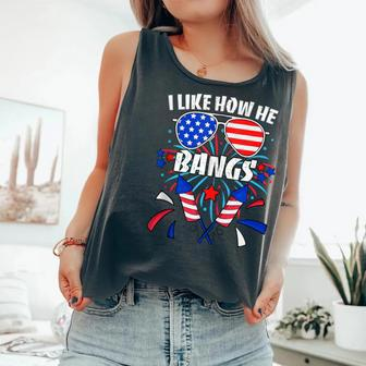 I Like How He Bangs 4Th Of July Matching Couple Comfort Colors Tank Top - Monsterry CA