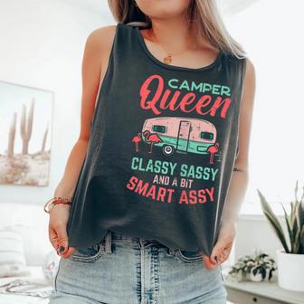 Camper Queen Classy Sassy Smart Assy Cute Camping Women Comfort Colors Tank Top - Monsterry