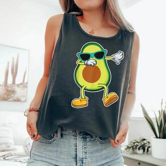 The Dabbing Avocado Plant Green Food Lover Comfort Colors Tank Top - Monsterry