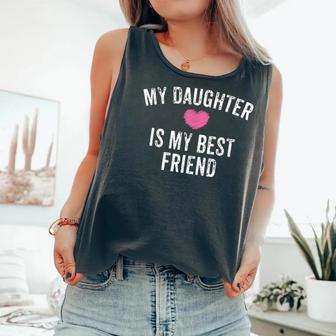 My Daughter Is My Best Friend Mother Mom Vintage Comfort Colors Tank Top - Monsterry DE