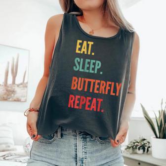 Butterfly Watching Eat Sleep Butterfly Watching Comfort Colors Tank Top - Monsterry UK