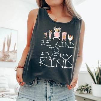 Vegan Love Animals Be Kind To Every Kind Comfort Colors Tank Top - Monsterry AU