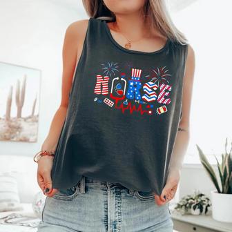 Happy 4Th Of July Nurse Girls Scrub Top Comfort Colors Tank Top - Monsterry CA