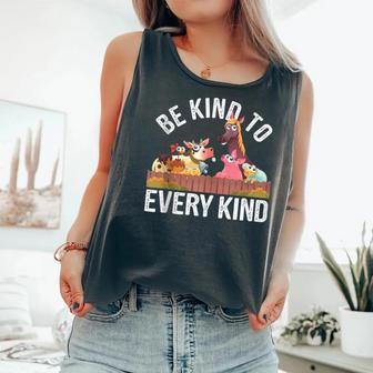 Be Kind To Every Kind Cute Vegetarian Vegans Comfort Colors Tank Top - Monsterry