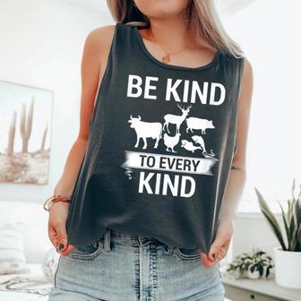 Be Kind To Every Kind Vegan Vegetarian Animal Lover Comfort Colors Tank Top - Monsterry