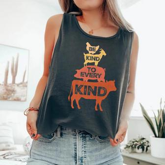 Be Kind To Every Kind Vegan Vegetarian Animal Lovers Comfort Colors Tank Top - Monsterry UK