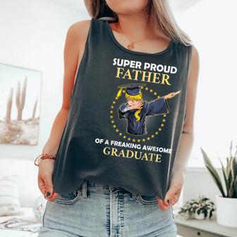 Proud Father Of 2018 Graduate Dab Girl Grad Senior Comfort Colors Tank Top - Monsterry CA