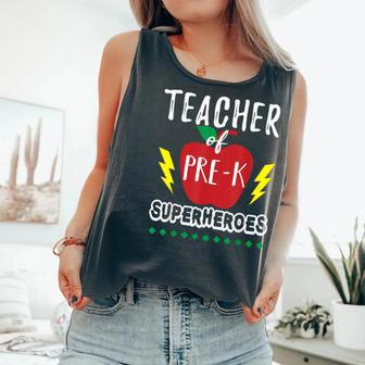 Teacher Of Pre K Superheroes Teacher Team T Comfort Colors Tank Top - Monsterry AU